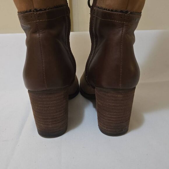 Faryl Robin for Free People Brn/Tan Suede Patchwork Granny Boot, EUC, Sz. 7 - Picture 7 of 8